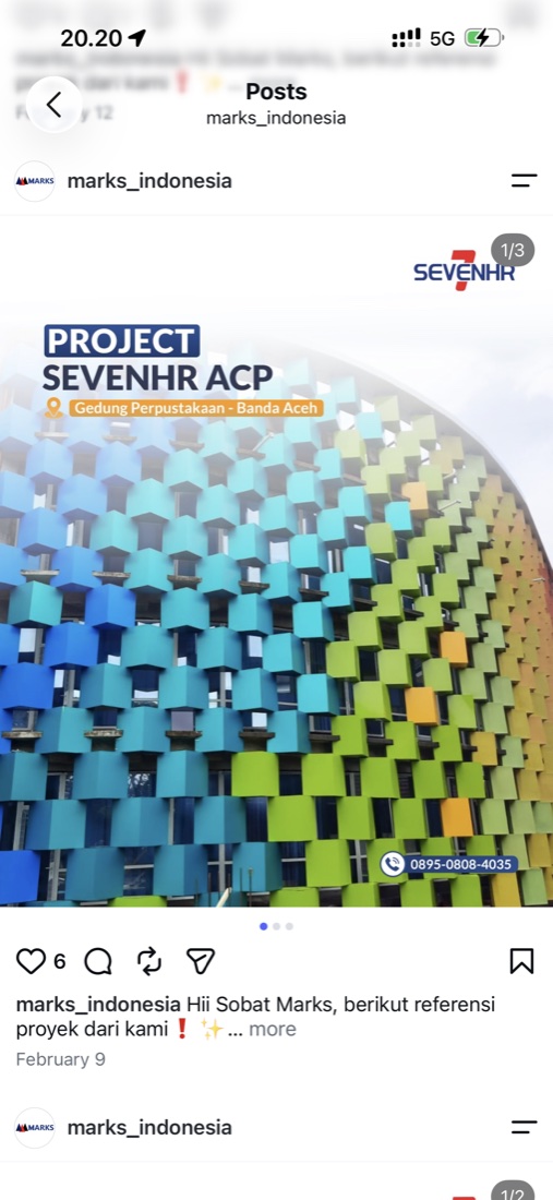 Aplikasi ACP SEVENHR pada fasad gedung di Banda Aceh